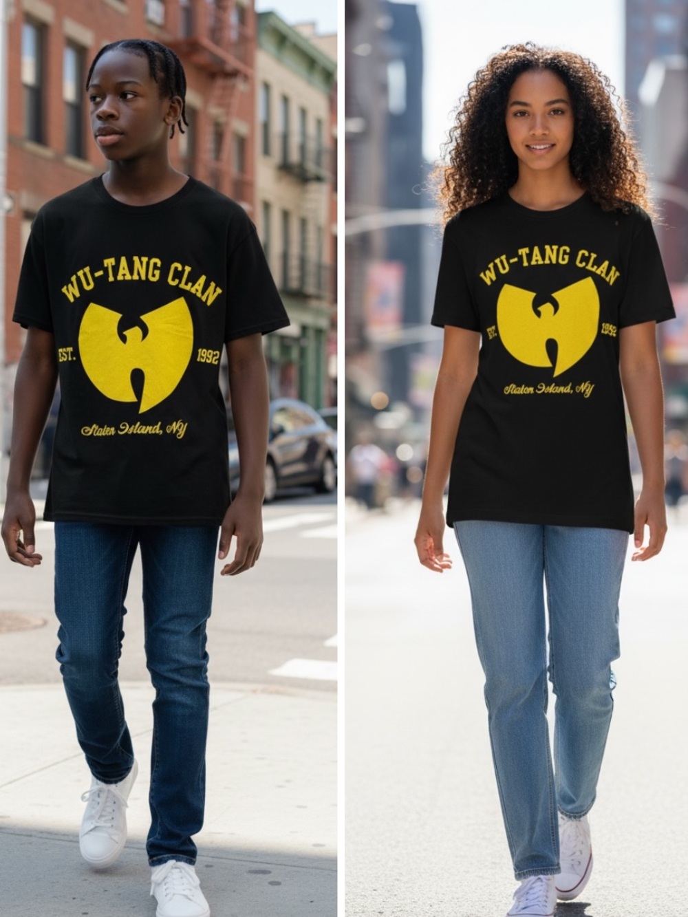 NWT Wutang Clan Black And Gold Graphic Unisex Tee  Men Women Medium